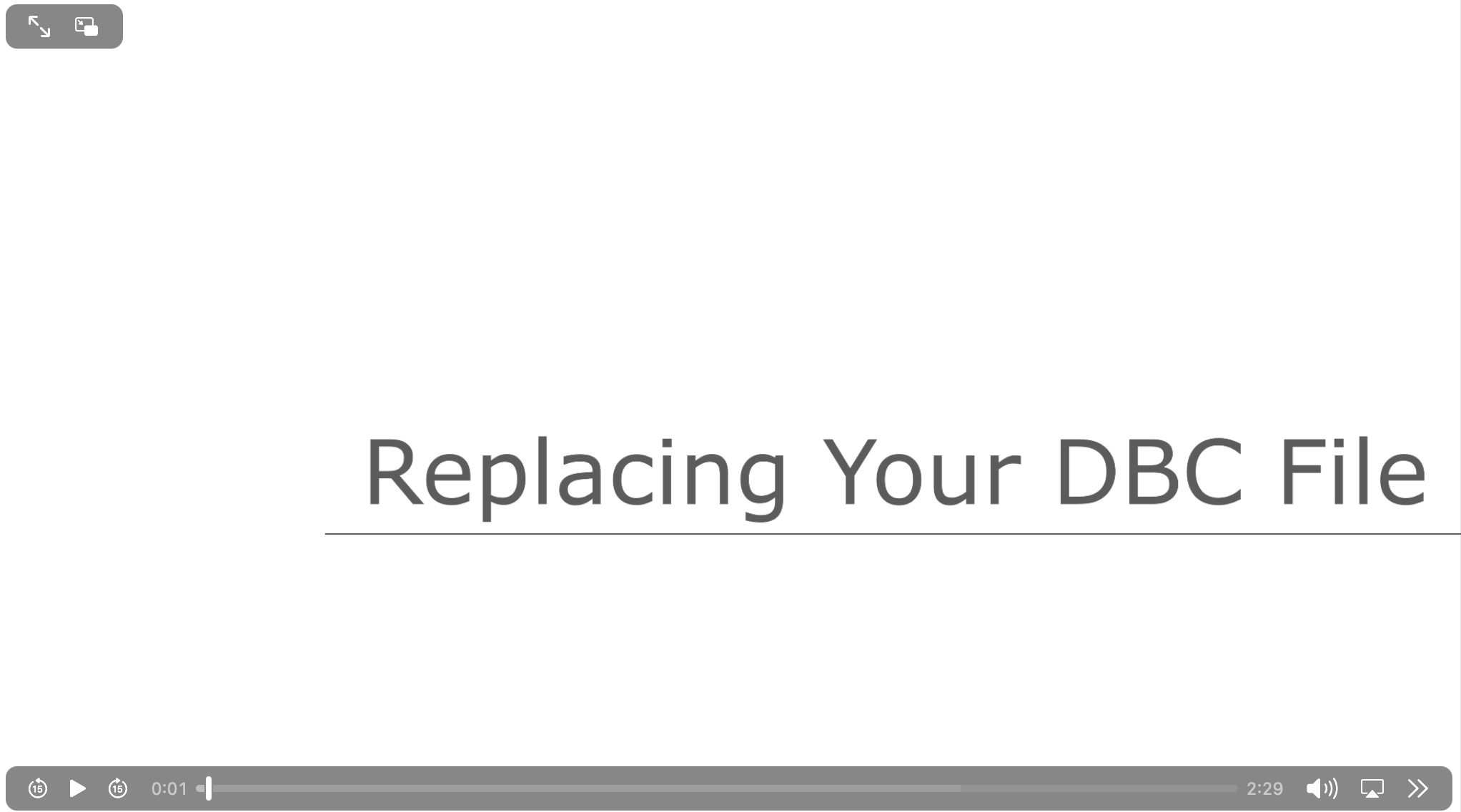 Replacing Your DBC File video thumbnail