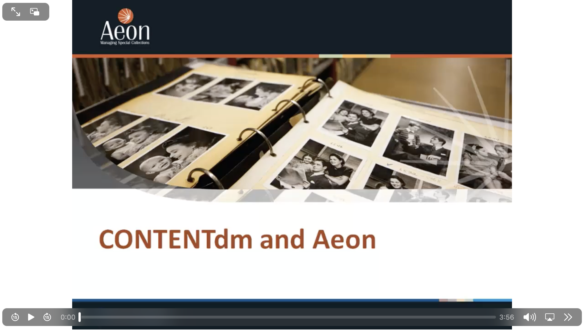 CONTENTdm and Aeon video thumbnail