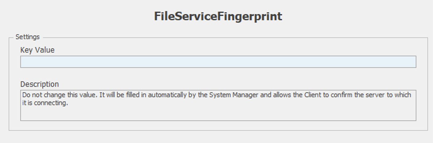 FileServiceFingerprint Key Customization Manager