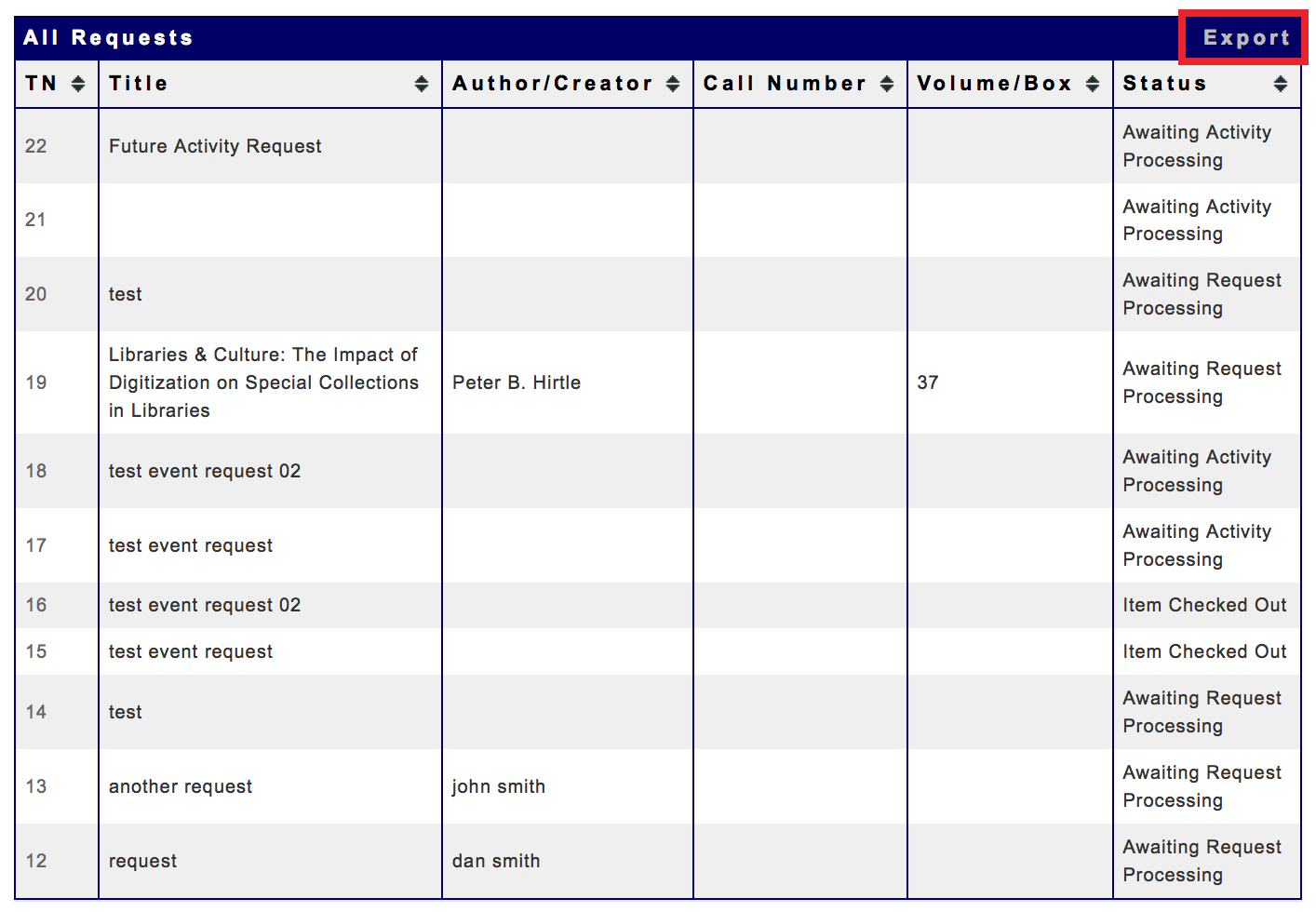 Downloading Requests to Excel