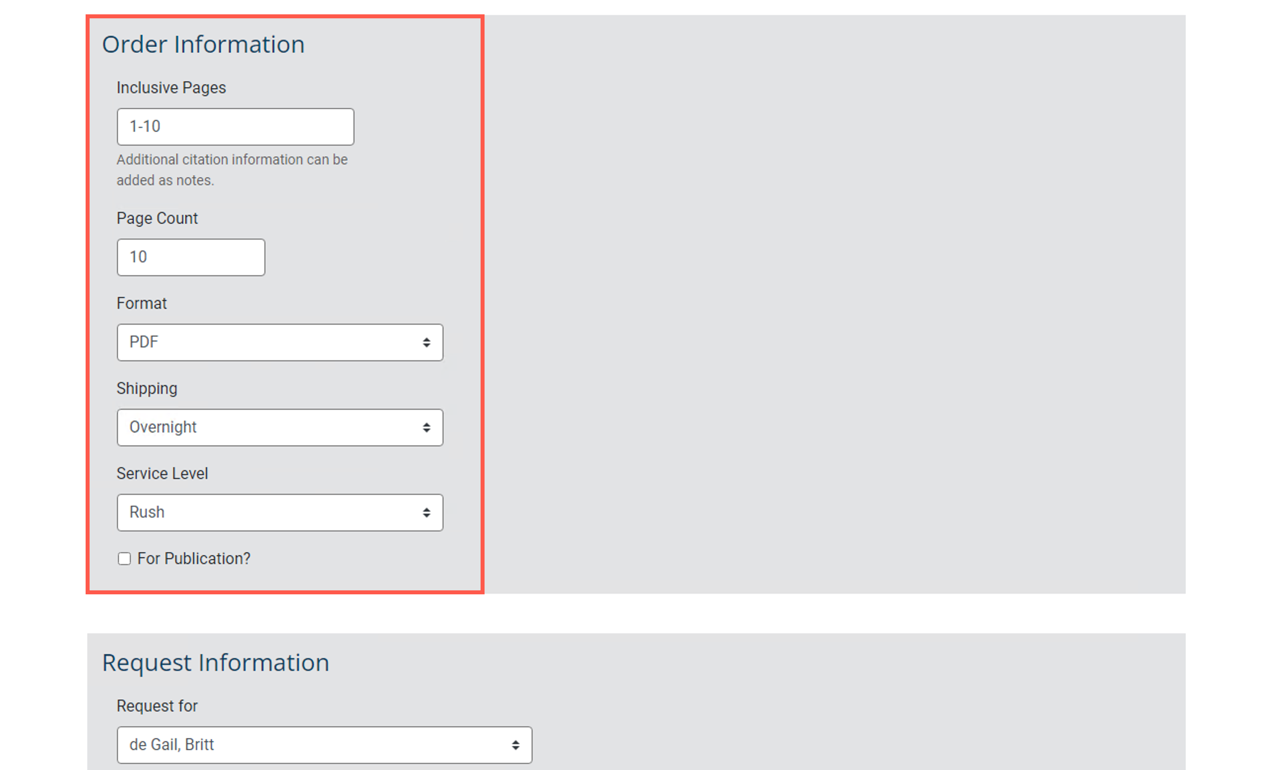 Reviewing and Cloning Outstanding Requests - step 3