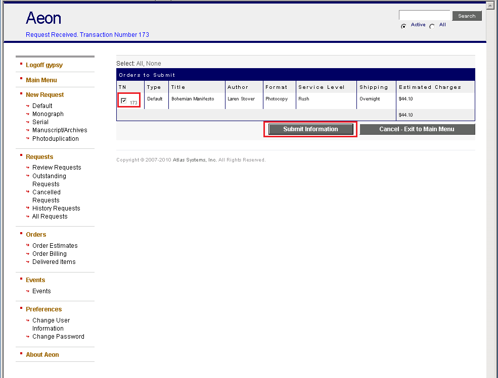 Reviewing and Resubmitting or Cloning Cancelled Requests - step 14