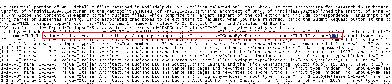 Submitting Requests via EAD Finding Aids - step 4