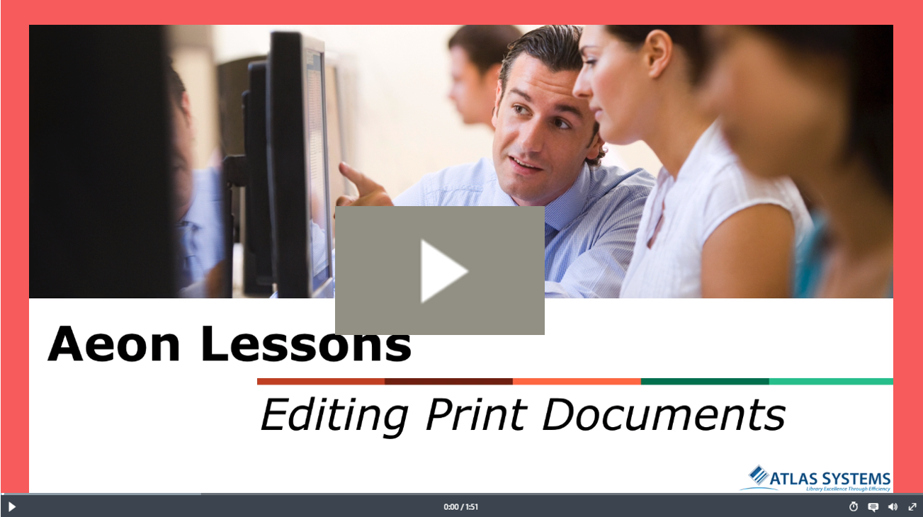 Editing Print Documents Video