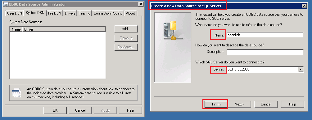 ODBC Data Source Setup - Test Data Source Success
