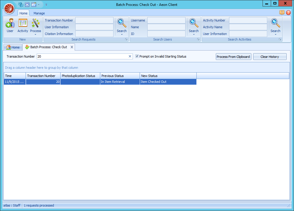 Batch Processing - Batch Process Form
