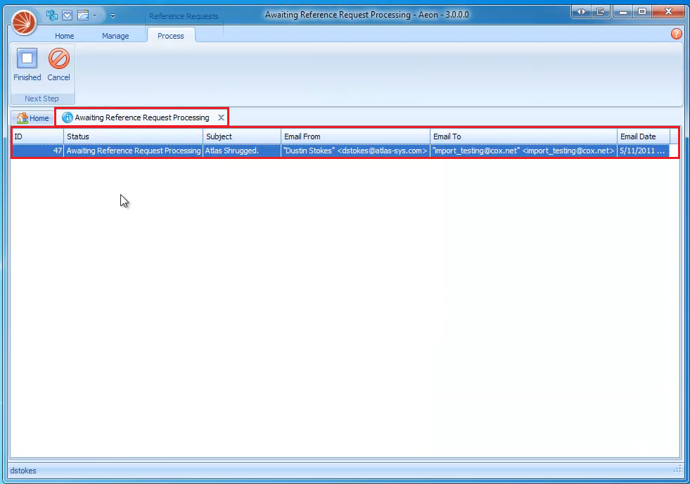 Processing Reference Requests - Email Conversation