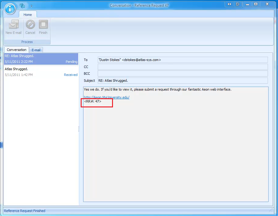 Processing Reference Requests - Reference Request Queue