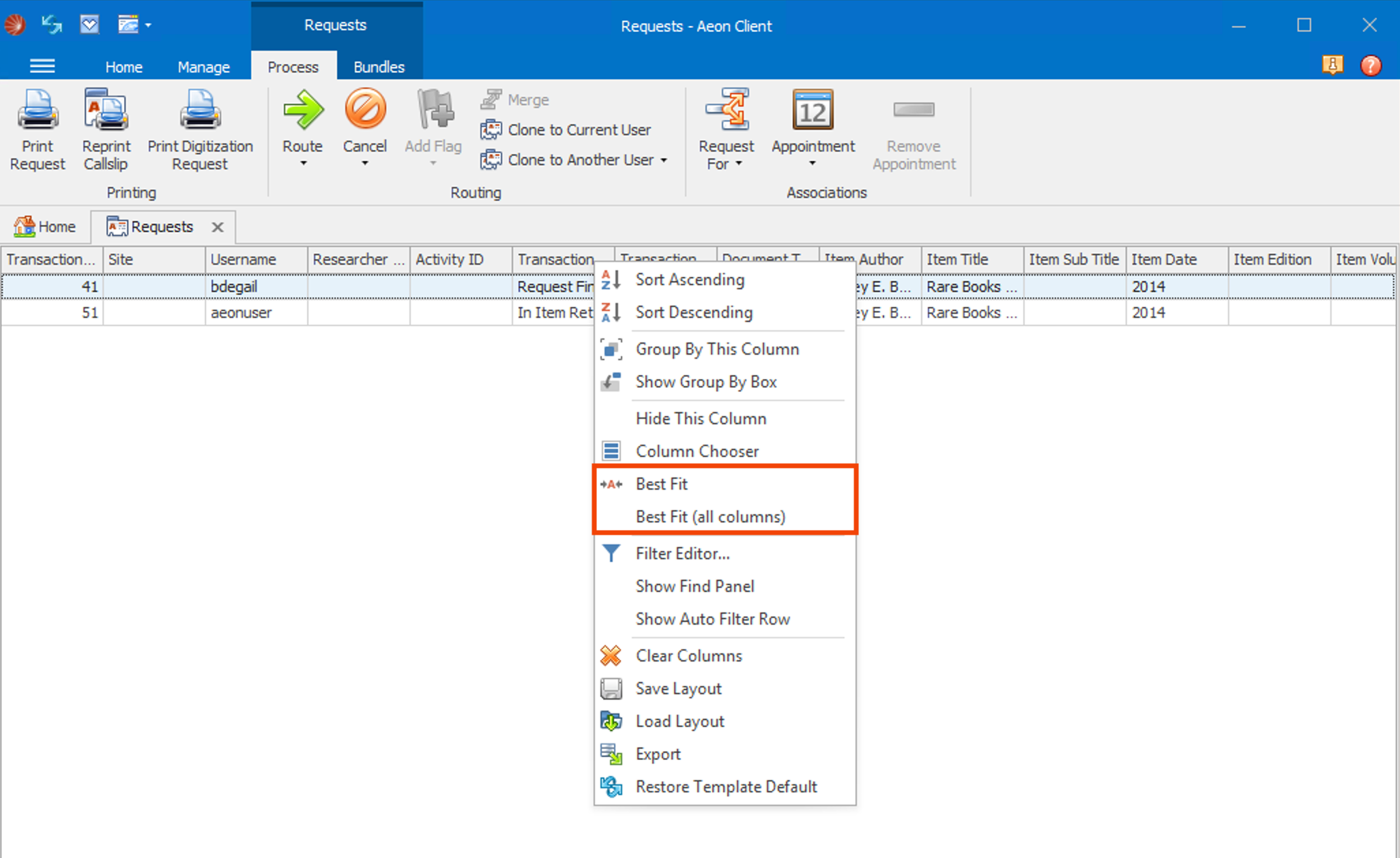 Basic Searching - Best Fit Options Highlighted