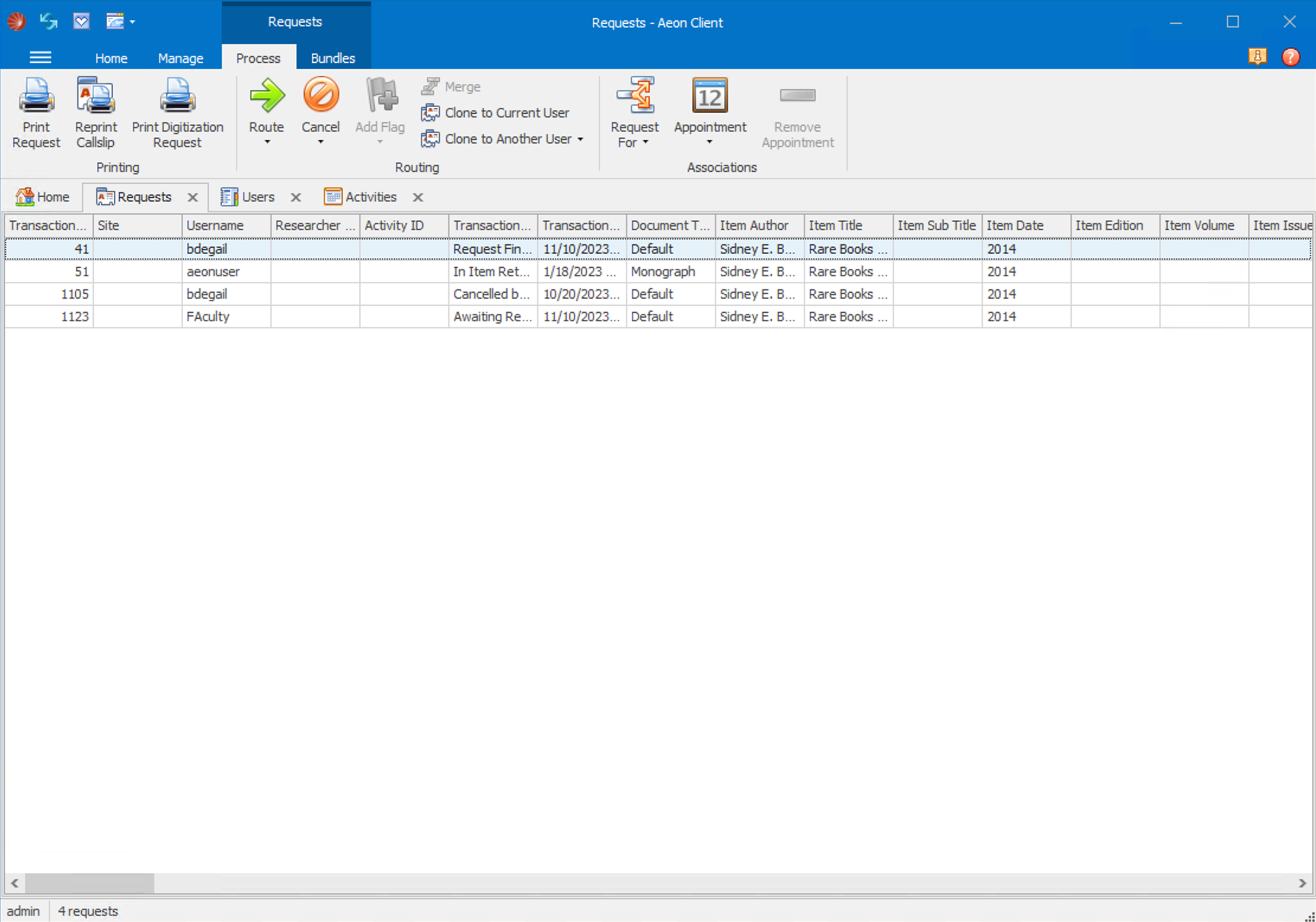 Basic Searching - Request Search Results