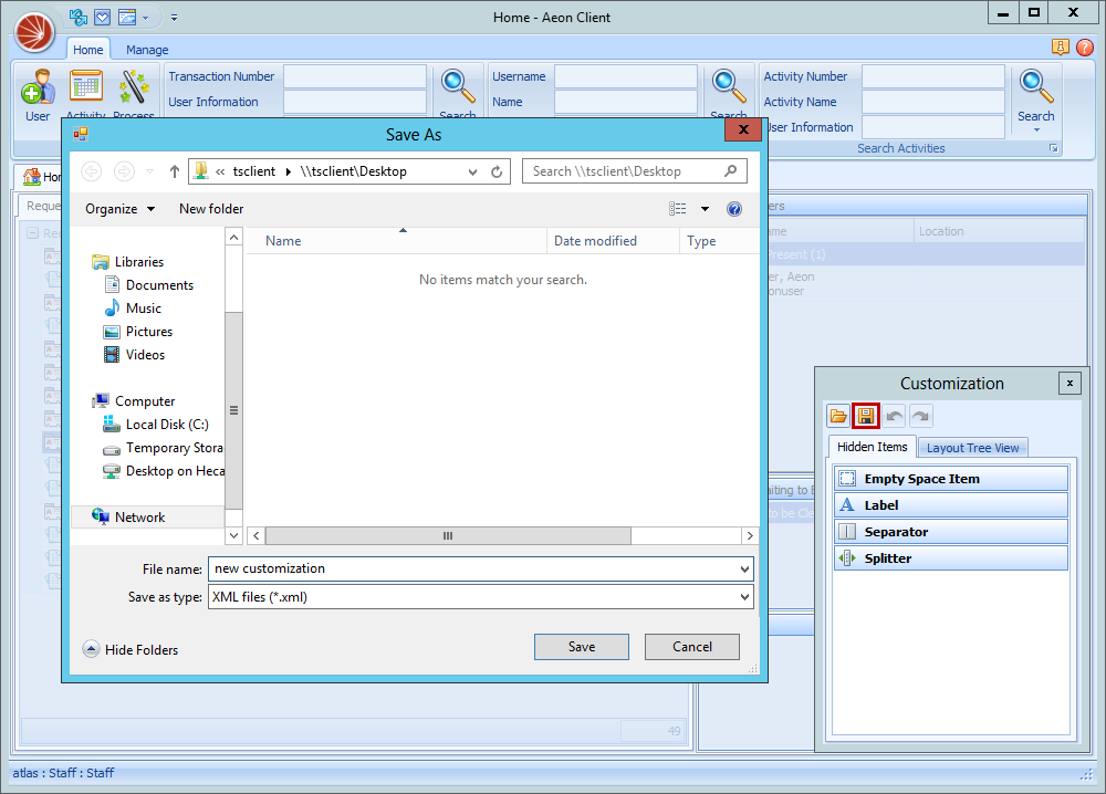 Saving Customized Form Layouts