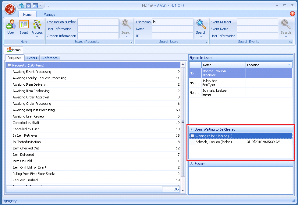 The Users Waiting to be Cleared Group