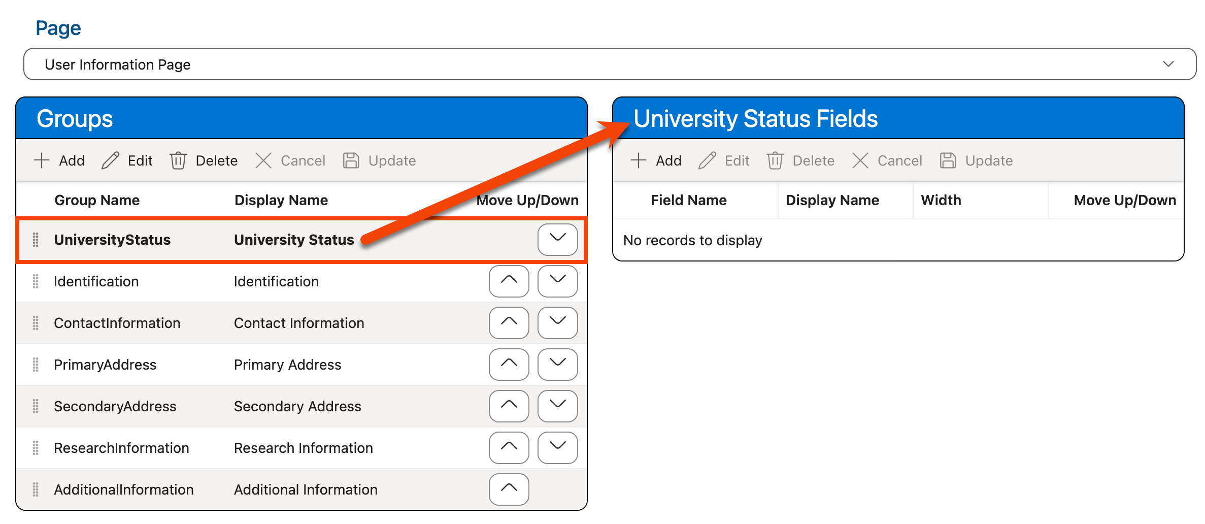 New Grouping displayed in Groups grid