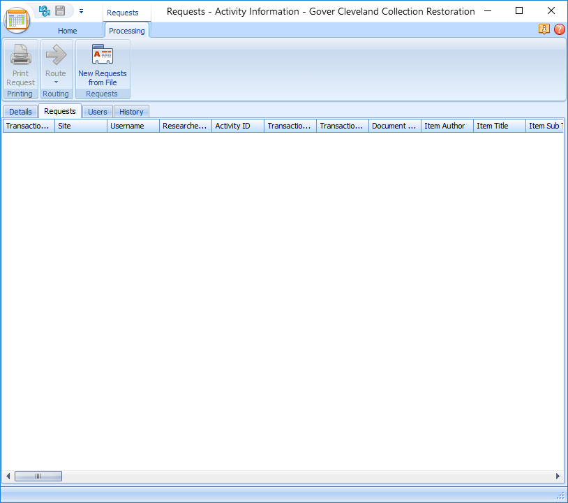 Create multiple requests in the Client from an Excel file