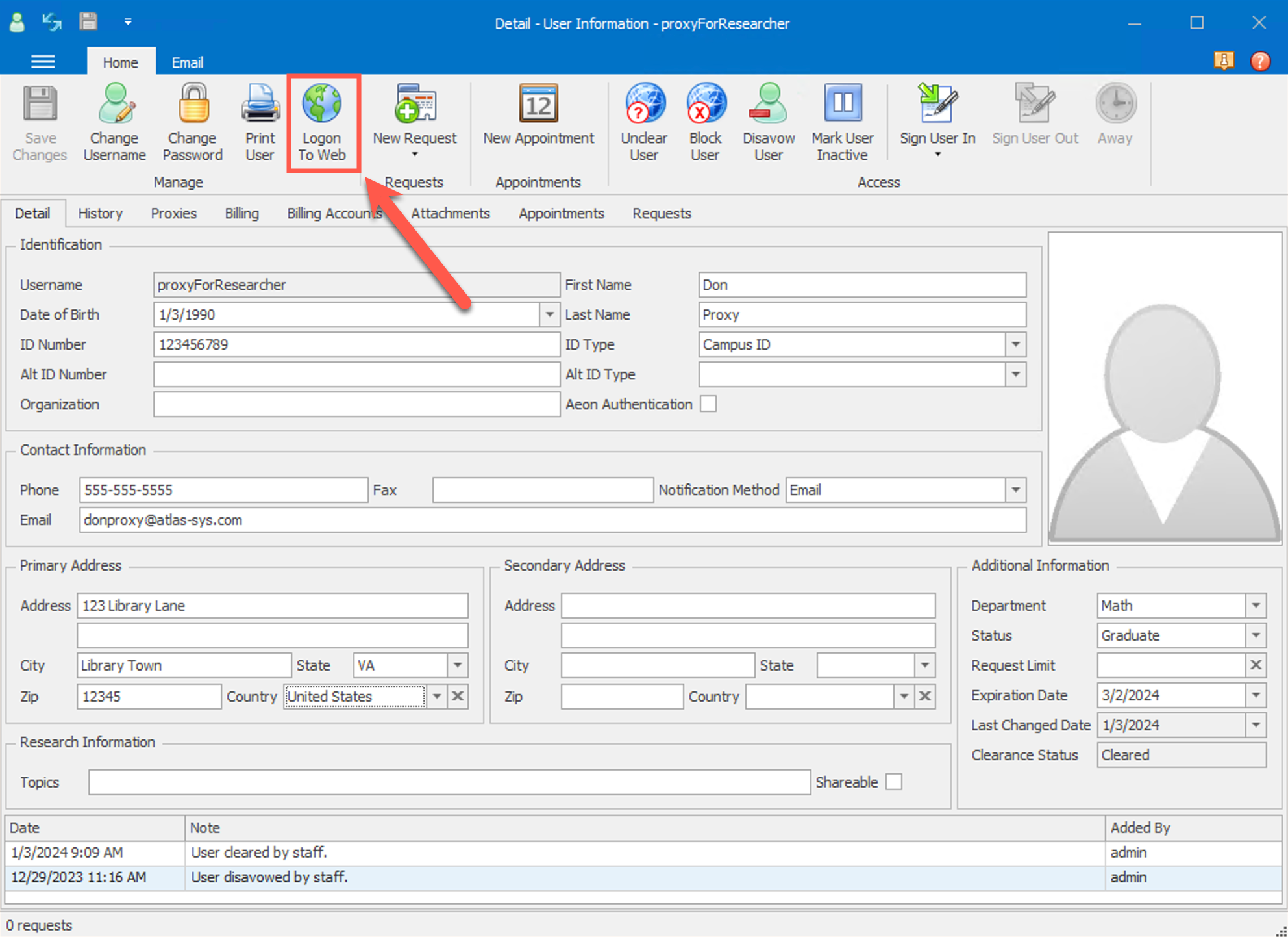 Signing into a User_s Web Account from the Client