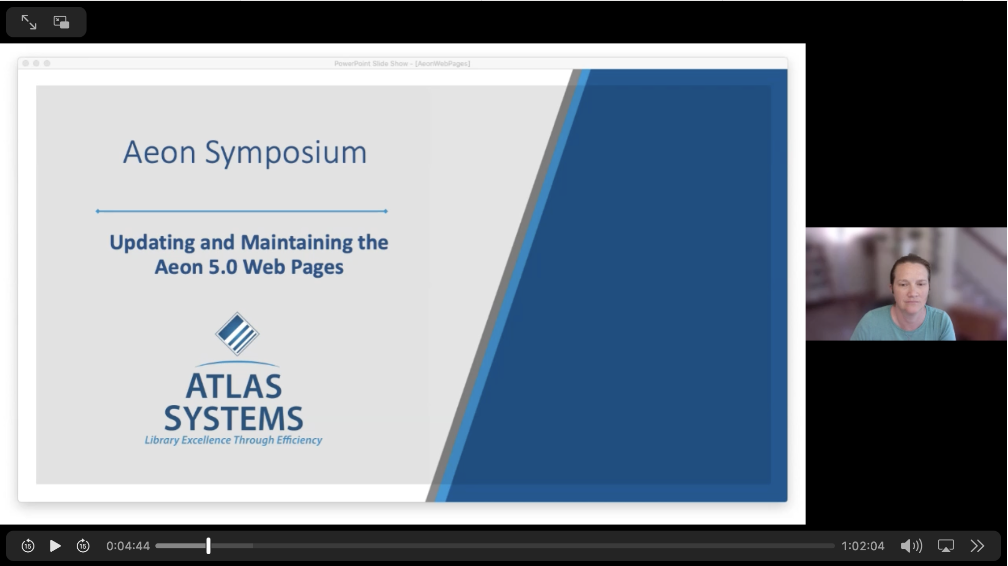 Video Thumbnail - Updating and Maintaining the Aeon 5.0 Web Pages