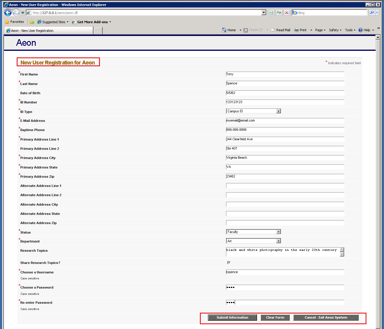 User Registration And Logon  Aeonnewuserregistration