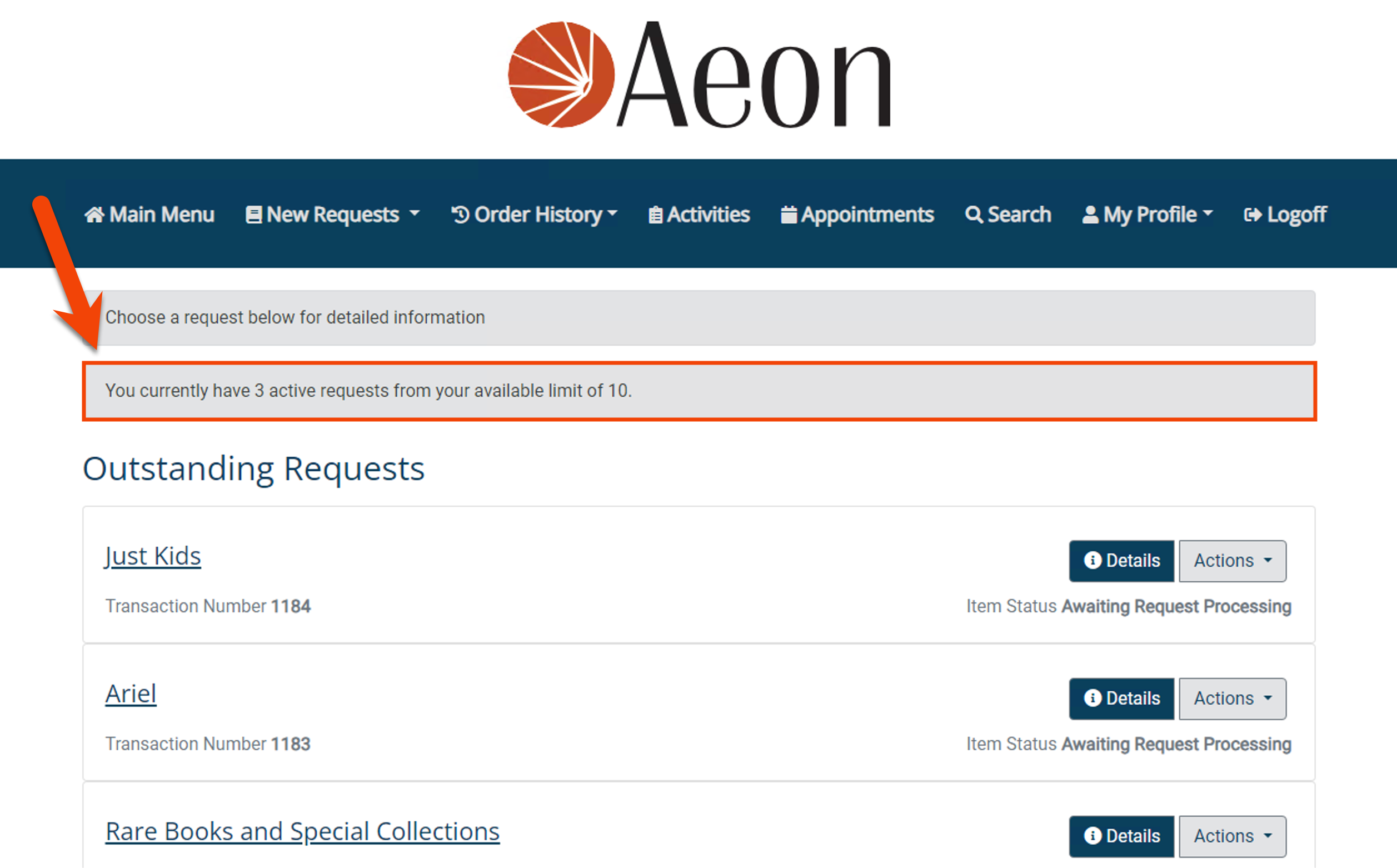 Configuring User Request Limits