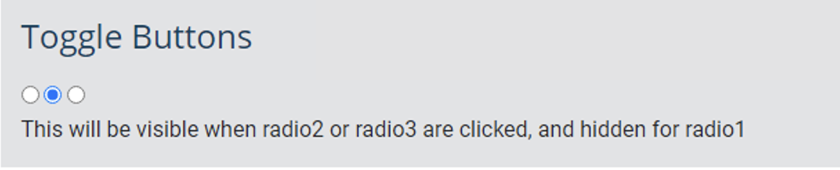 Show or Hide Content Based on Radio Button Selections radio2-2