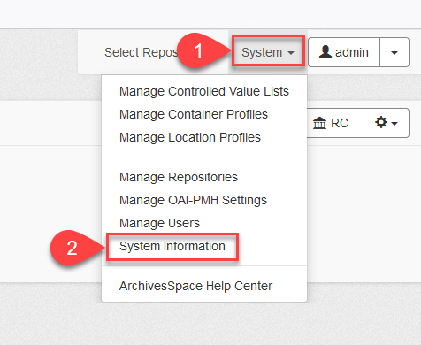 System Information Menu