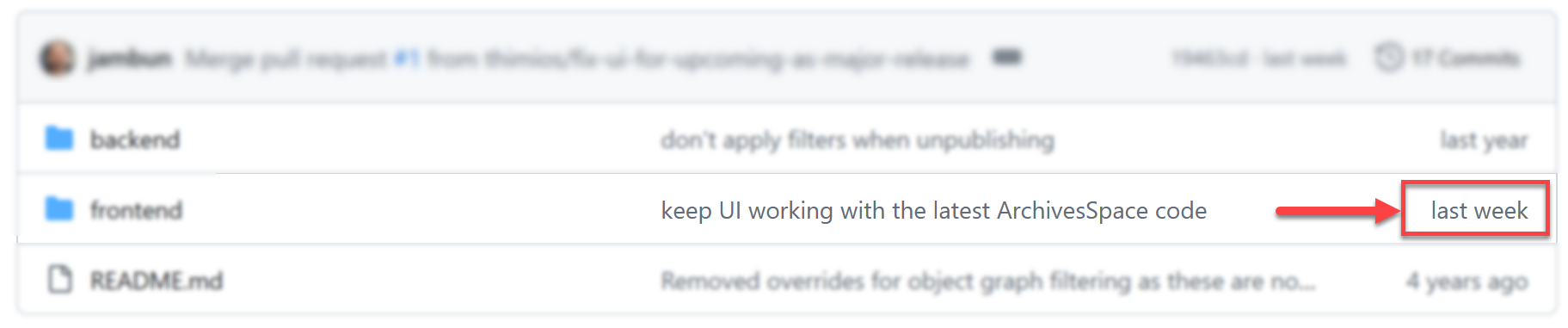 Repository last update date