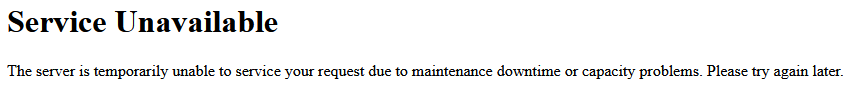 ArchivesSpace Service Unavailable Error Message