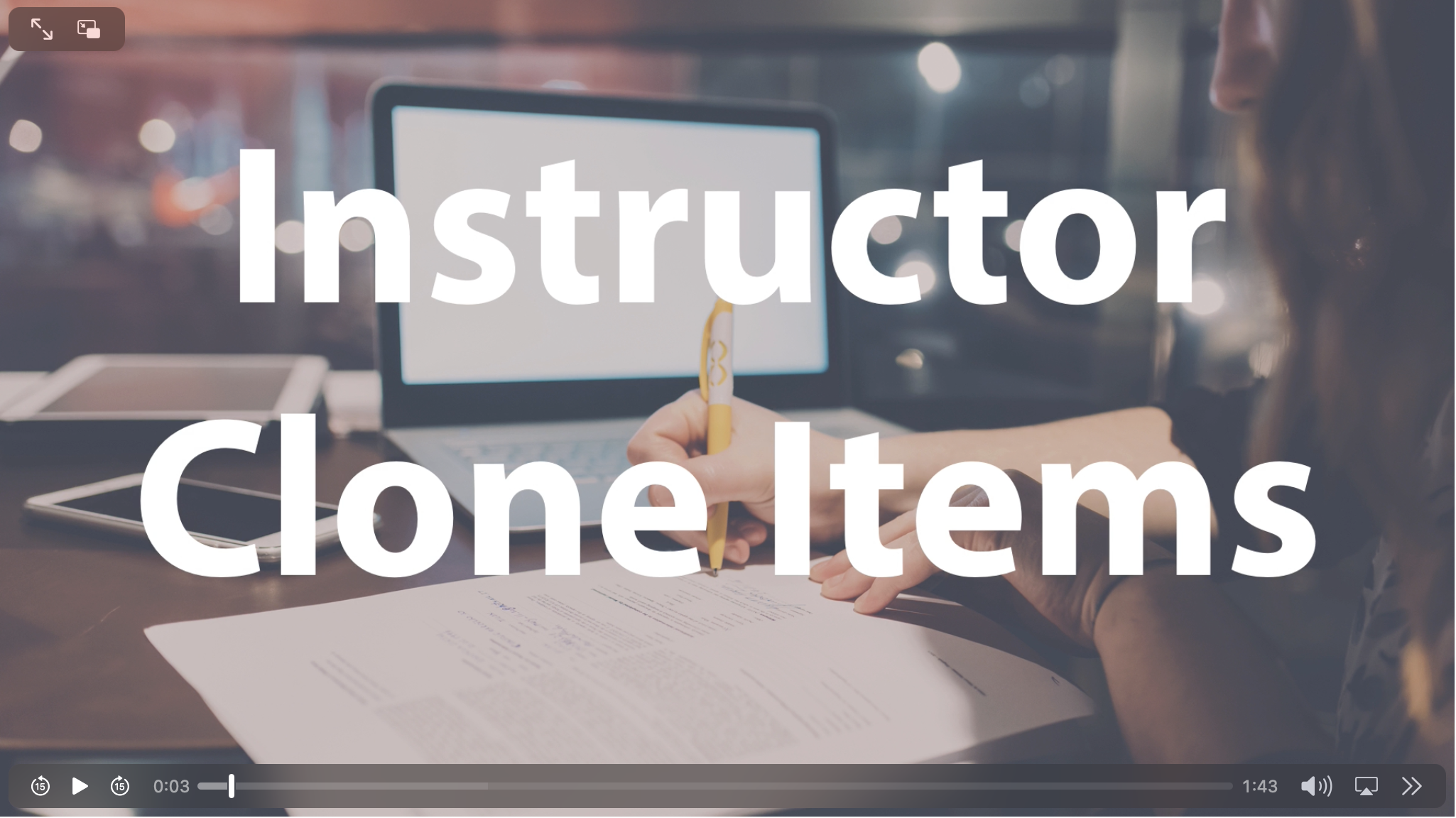 Instructor Clone Items video thumbnail