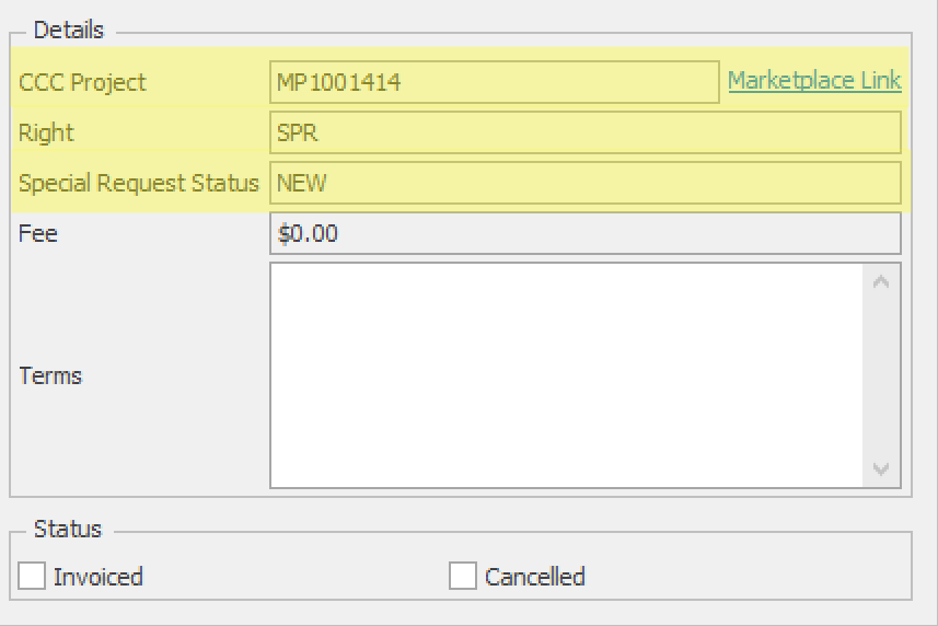 Copyright status display in Ares Client