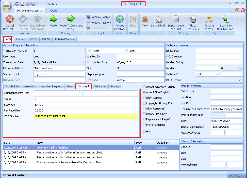 Error Saving Copyright Information dialog