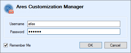 Ares Customization Manager Login