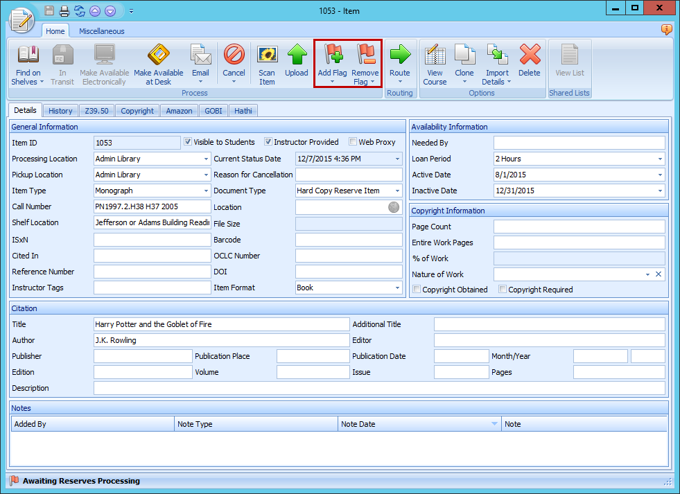 Ares Add and Remove Flag Buttons
