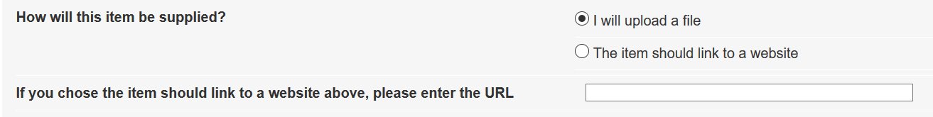 Ares Web Item Supply Options