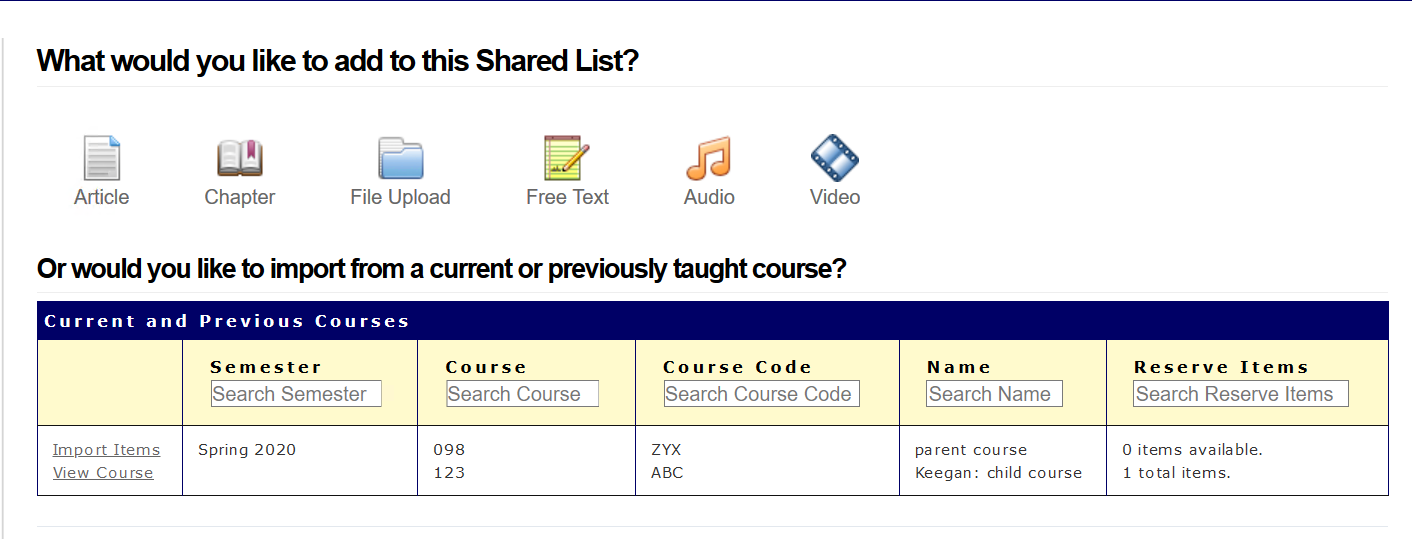 Ares Web Shared List Add Items