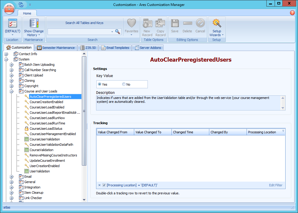 Ares Customization Manager AutoClearPreregisteredUsers