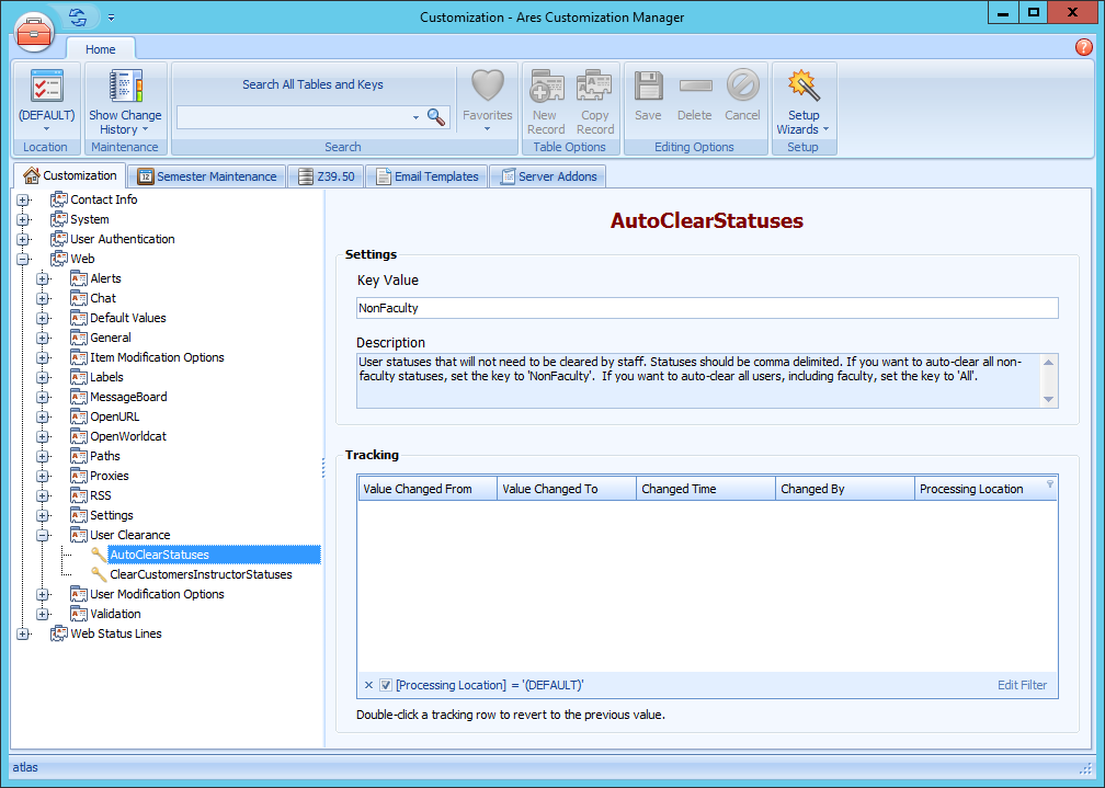 Ares Customization Manager AutoClearStatuses