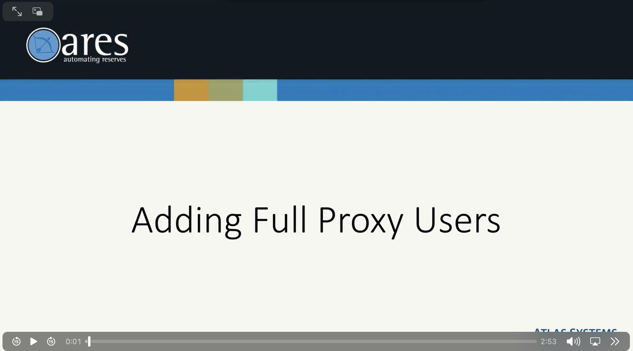 Adding Full Proxy Users video thumbnail