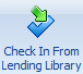 Borrowing Ribbon - Check In From Lending Library button