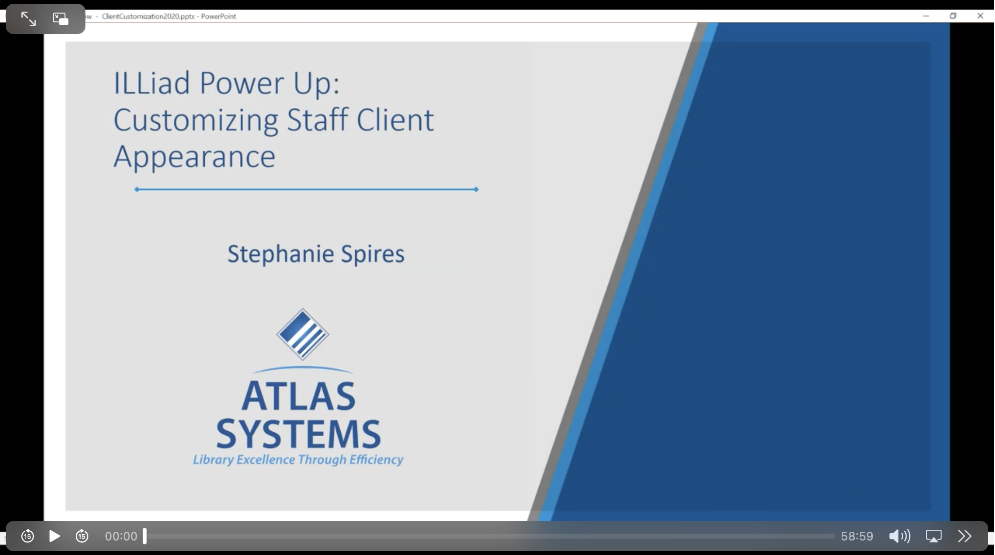 Video thumbnail - ILLiad Power Up Customizing Staff Client Appearance