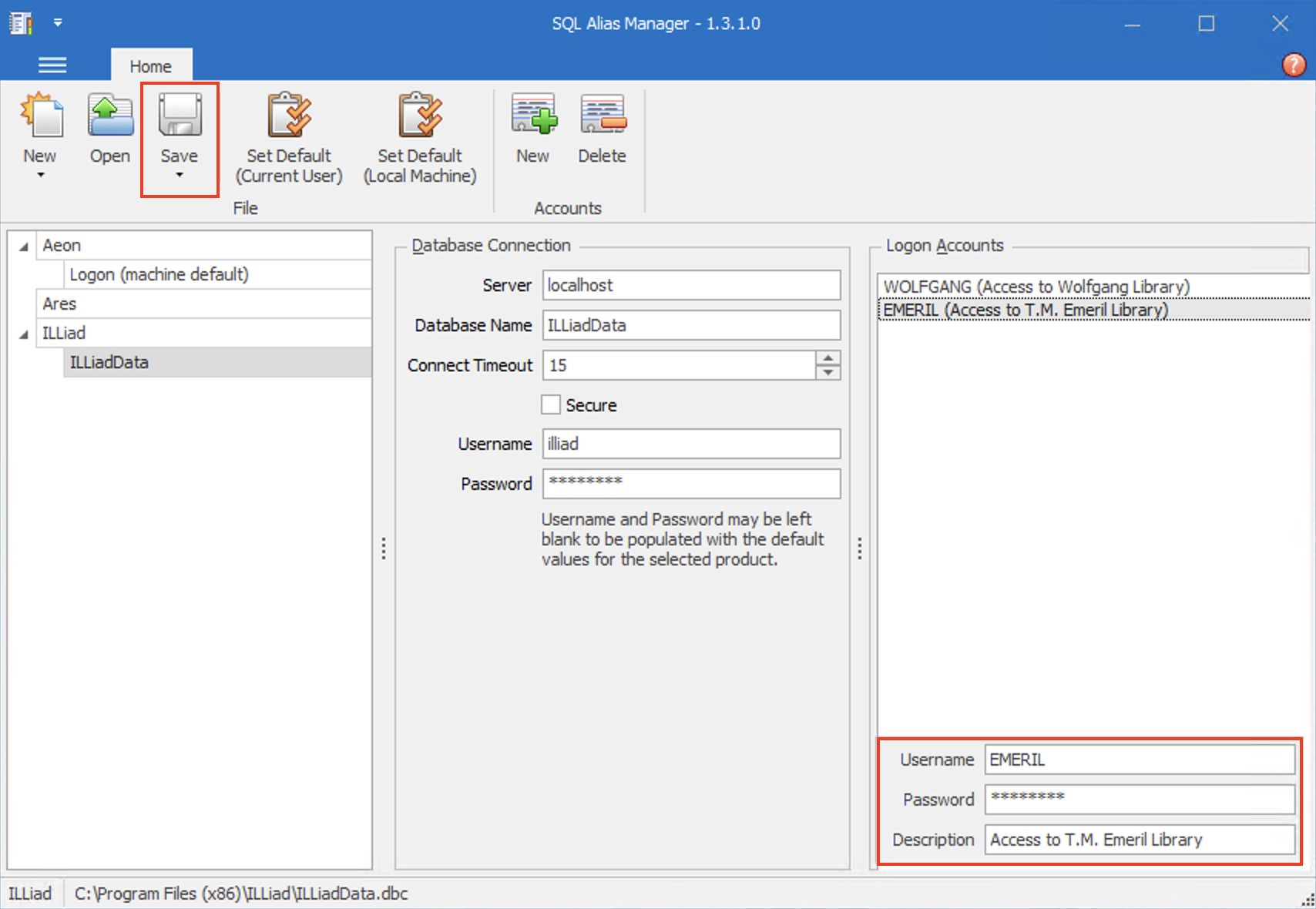 SQL Alias Manager - Logon Accounts for shared server sites