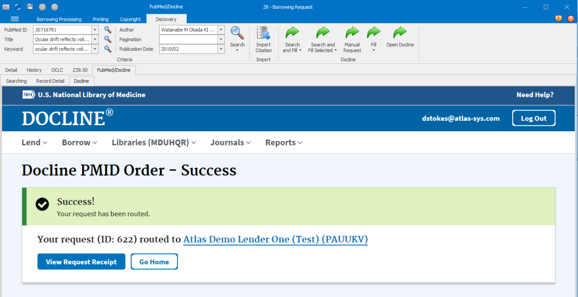 DOCLINE request form - step 3
