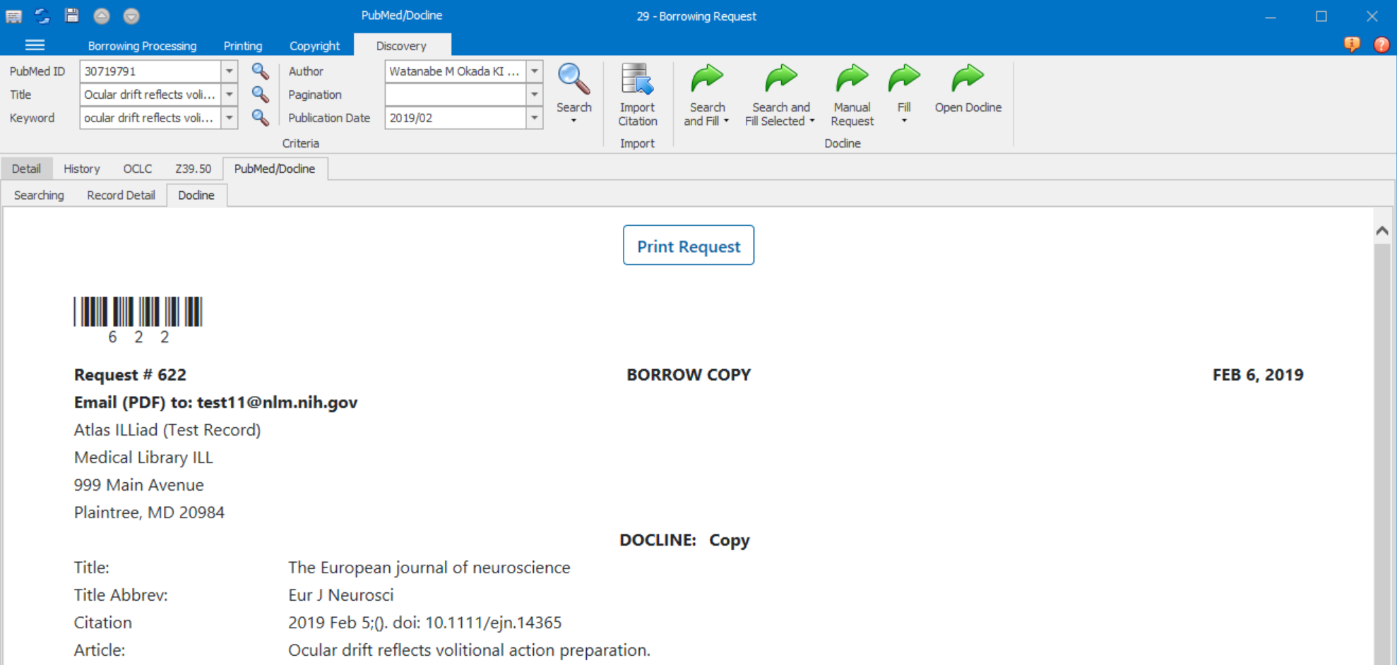 DOCLINE request form - step 4