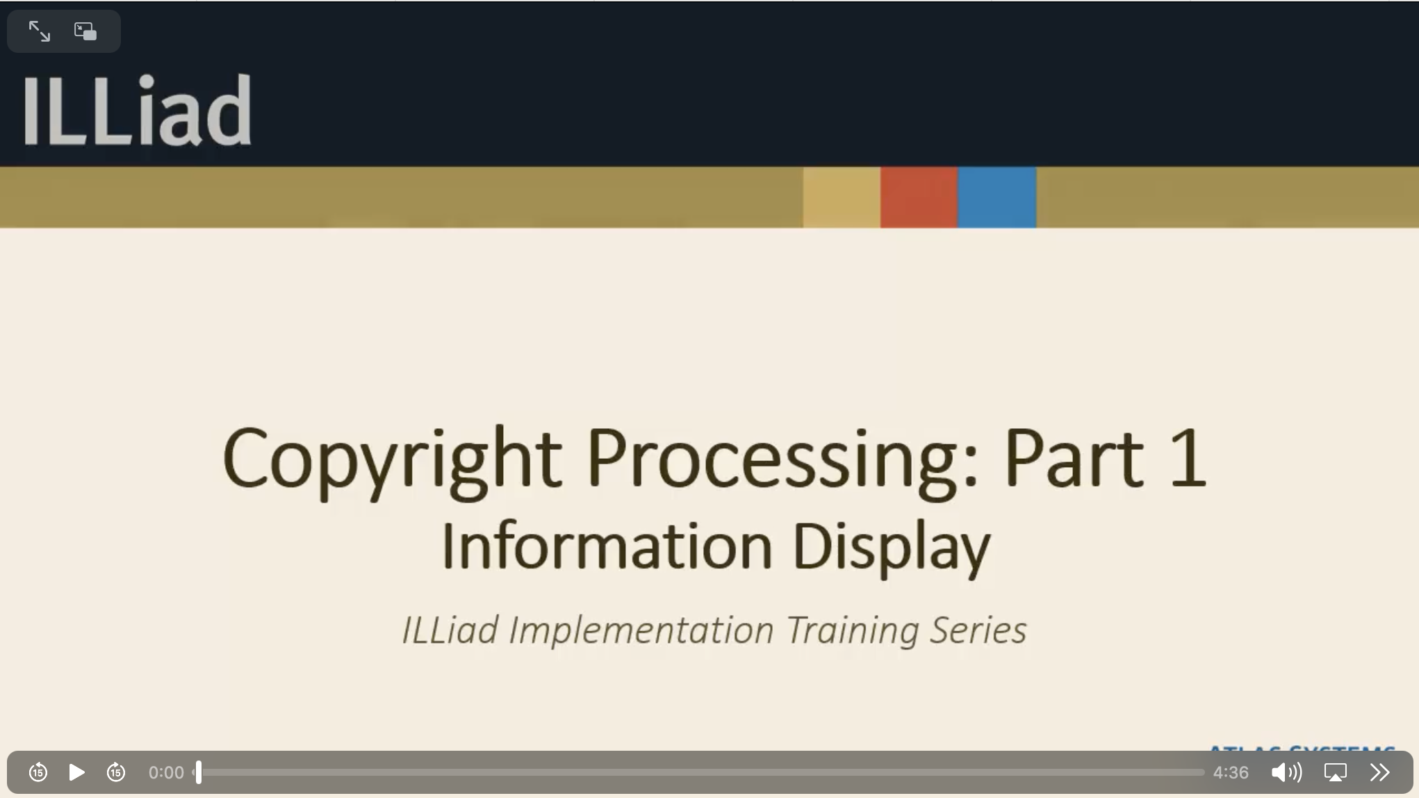 Copyright Processing: Part 1 Information Display