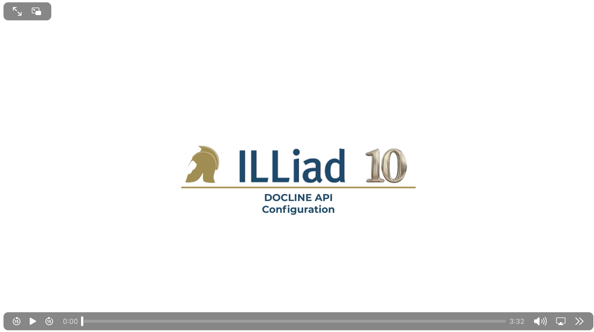 ILLiad 10 DOCLINE API Configuration video thumbnail