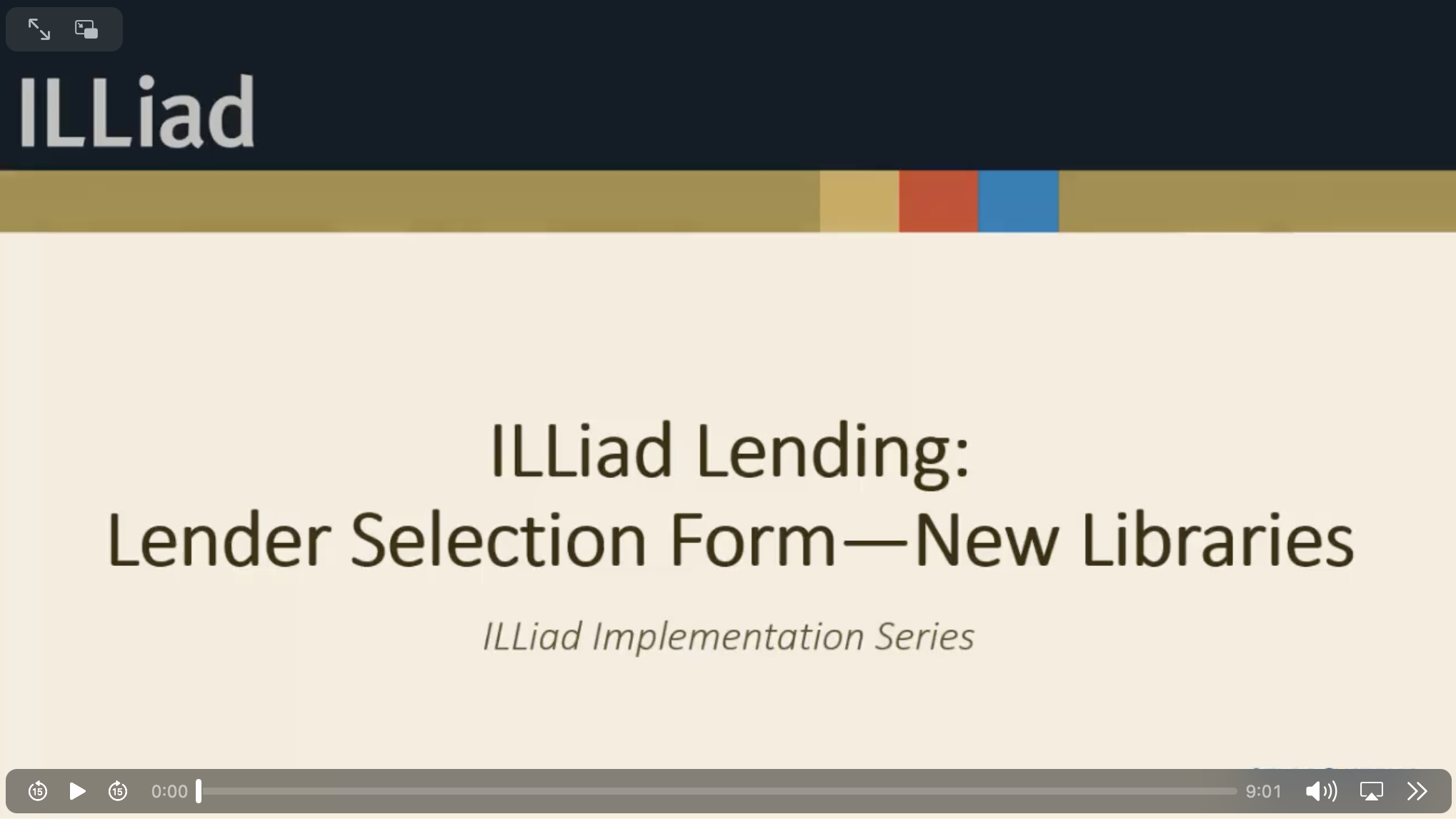 Lender Selection Form - New Libraries