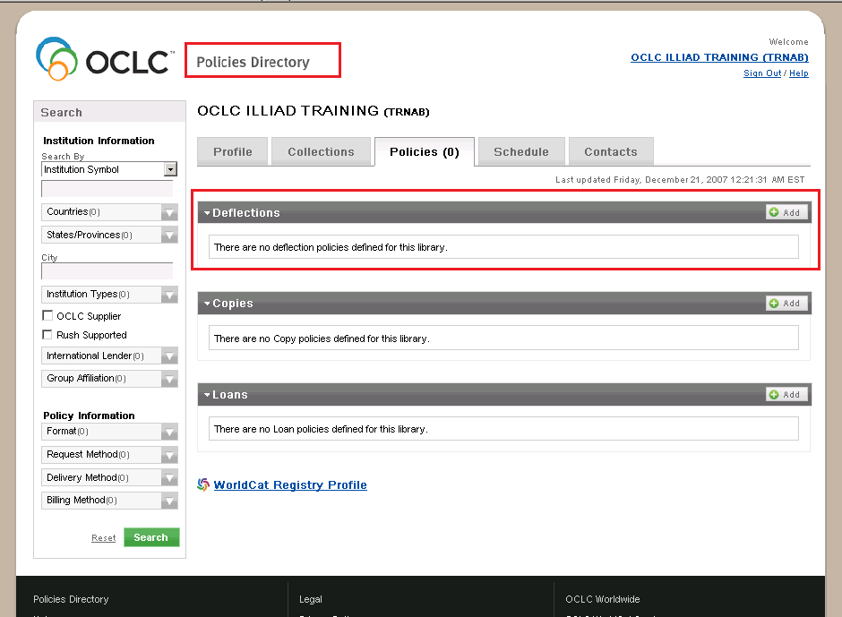 OCLC_Policies_Directory_Deflection