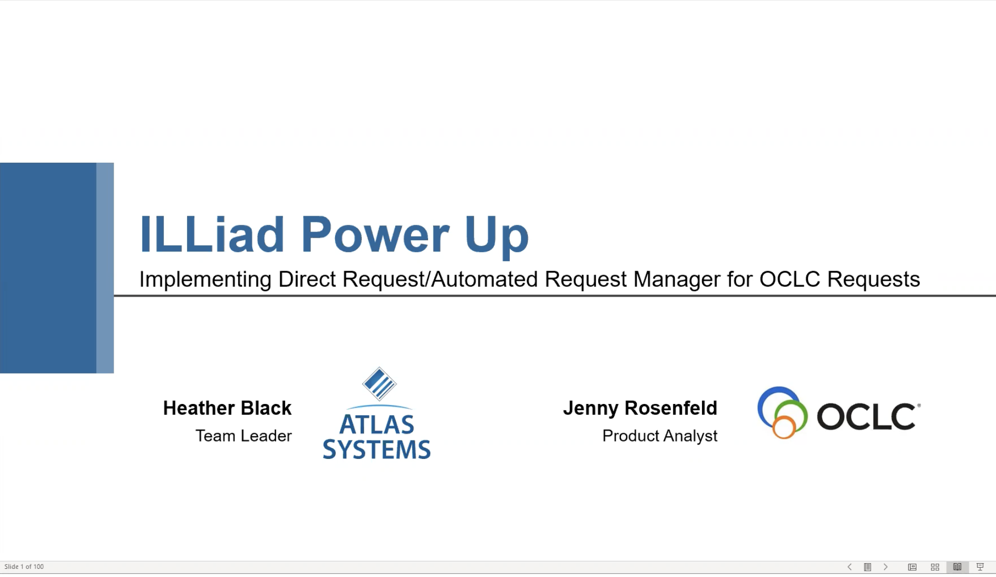 ILLiad Power Up Implementing Direct Request/Automated Request Manager for OCLC Requests