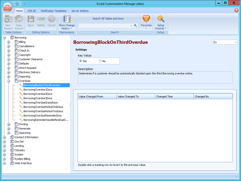 Block on Third Overdue Setting