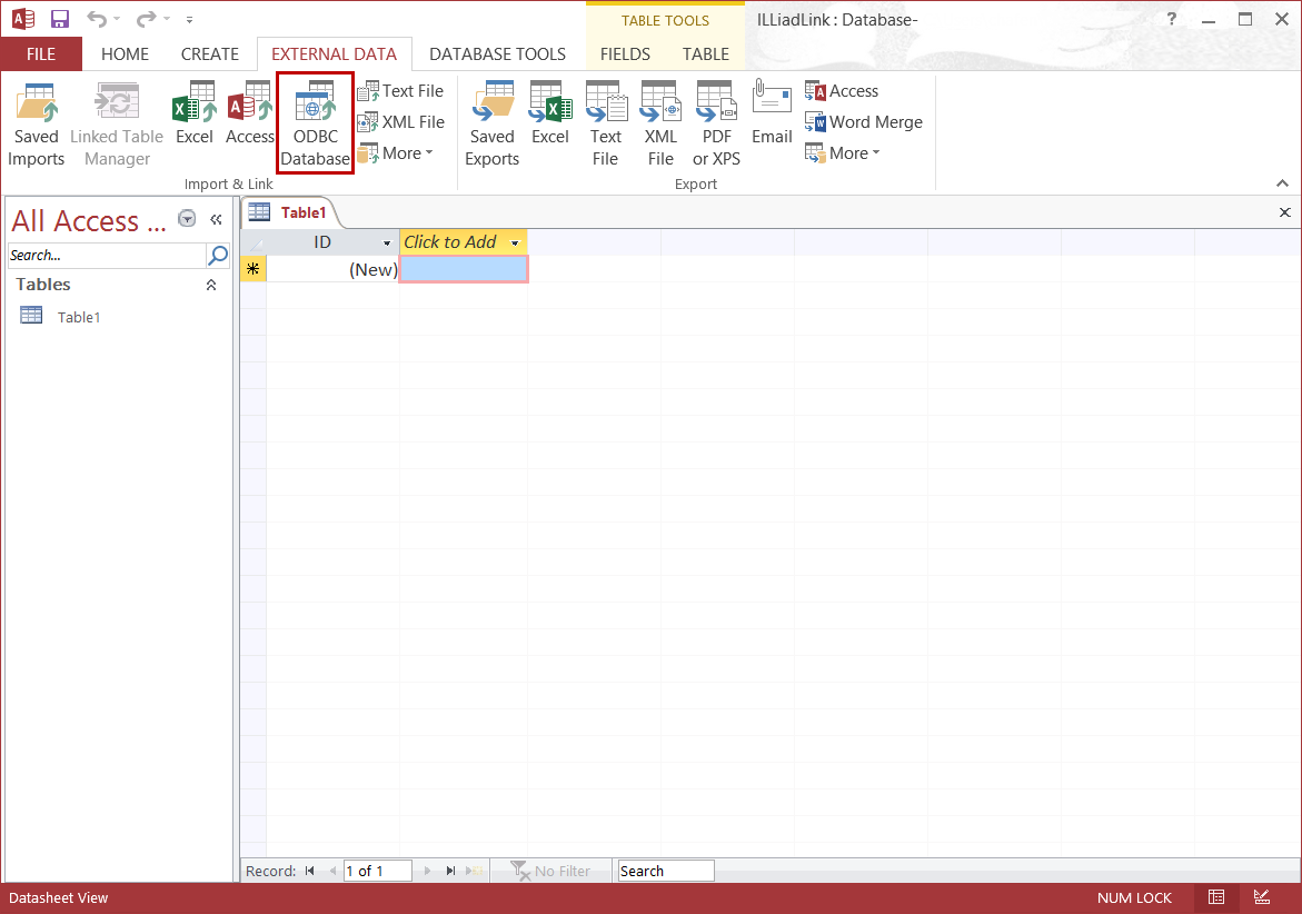 Microsoft Access Step 1