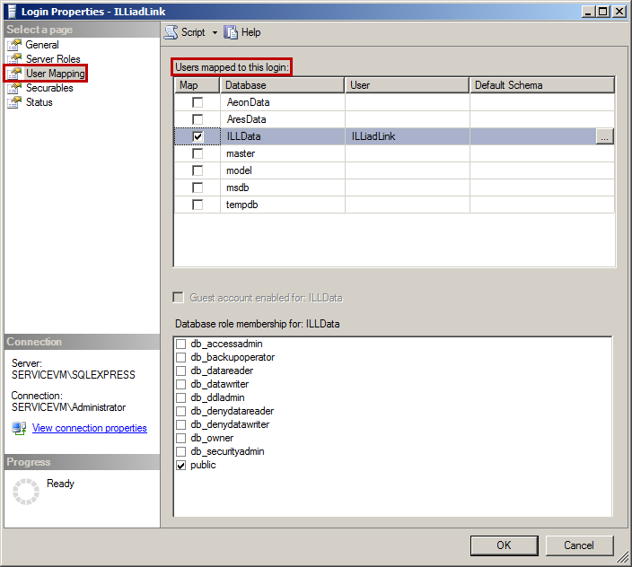 SQL Server User Account Step 2