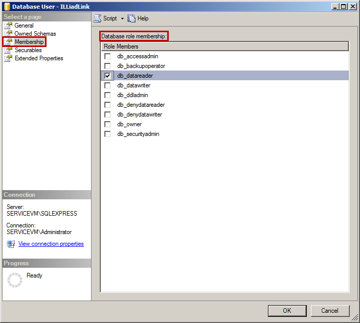 SQL Server User Account Step 3
